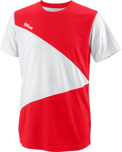 Футболка для мальчика теннисная Wilson Team II Triangle Crew B - team red