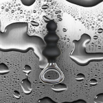 Чёрная анальная елочка с ручкой Jolie Platinum Plug Medium из силикона - 13,4 см. (Цвет: черный)