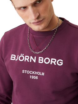 Мужская теннисная кофта Björn Borg Crew - Фиолетовый