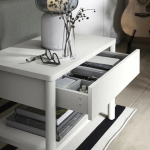 Журнальный столик - TONSTAD IKEA/ ТОНСТАД ИКЕА, 64x40 см, кремовый/белый