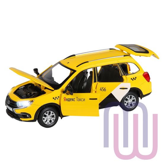 МОДЕЛЬ МАШИНЫ 1/24 LADA GRANTA CROSS ТАКСИ ЖЕЛТЫЙ