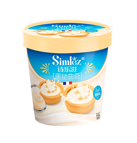 Мини тарты SIMLEZ с белым шоколадом и хрустящими шариками, со вкусом йогурта