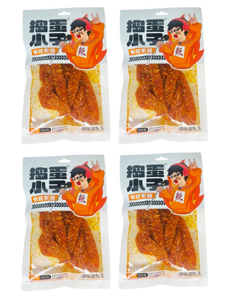 Острые снэки Daodanxiaozi Куриные крылышки 102 г x 4 шт