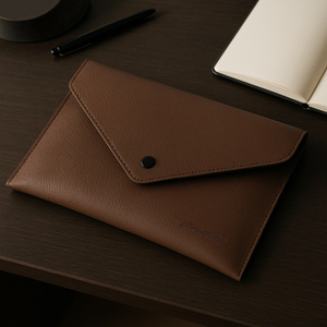 Конверт для хранения из кожи теленка, цвета шоколад