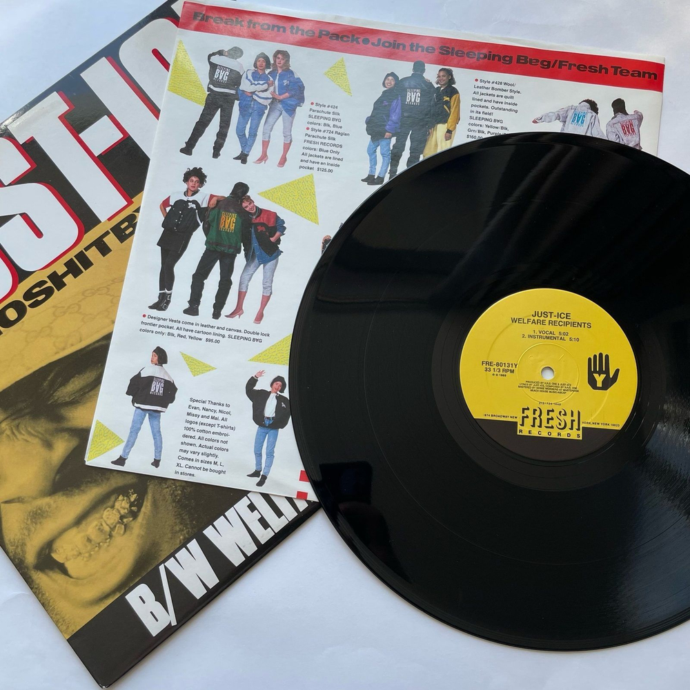 Винтажная виниловая пластинка Just Ice Somoshitbyjust ice, Welfare Recipient's (США 1989)