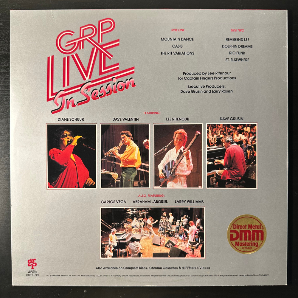 Dave Grusin / Lee Ritenour / Diane Schuur / Dave Valentin ‎– GRP Live In Session (Швейцария 1985г.)