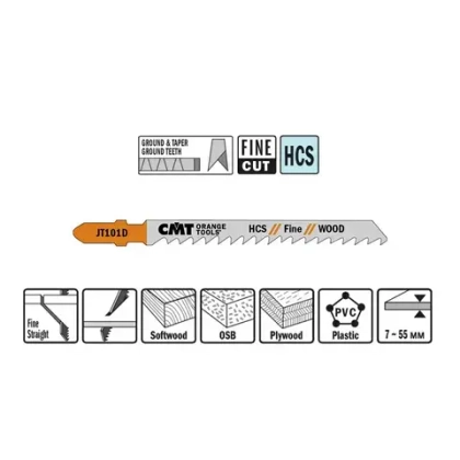 Пилки лобзиковые по дереву 5 шт CMT JT101D-5