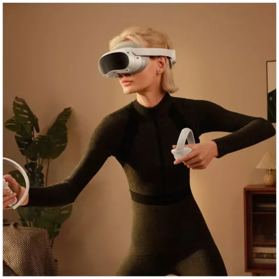 Шлем VR Pico 4 Global, 4320x2160, 128 ГБ, 90 Гц, базовая, белый