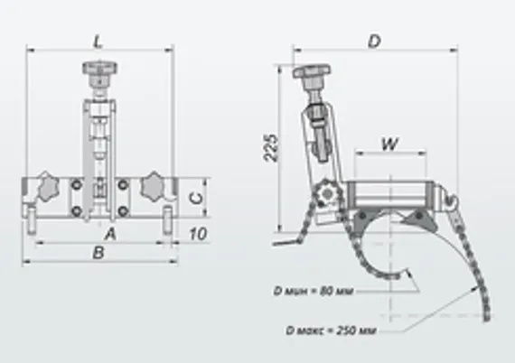 Переходник с Fein Quick-In 18 на Weldon + Nitto / Universal 19, Karnasch, для штифтов 7,98 мм