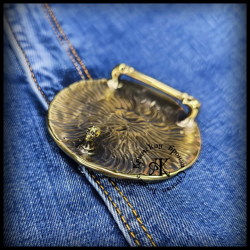 Пряжка для ремня "Календарь Майя" , латунь