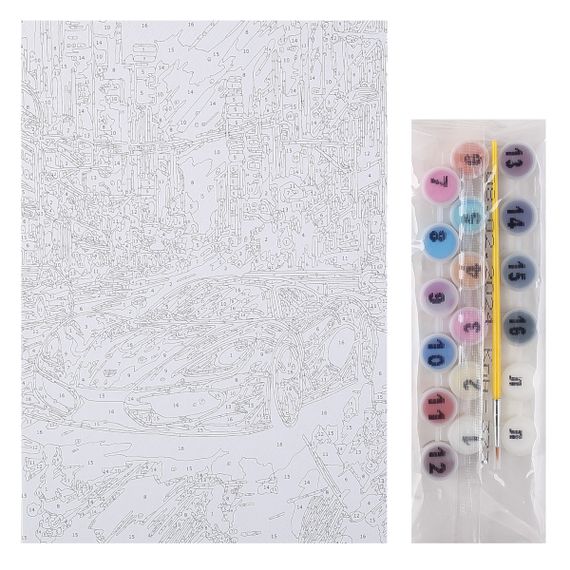 Nömrəli Rəngləmə Lori  20*28,5 Сm &quot;Городской дрифт&quot;