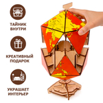 Деревянный конструктор Красный глобус Икосаэдр с секретом (EWA)