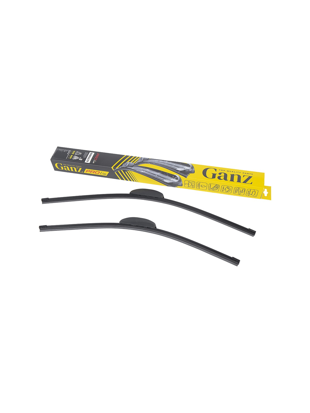 Щетка стеклоочистителя 600/525 мм бескаркасная комплект 2 шт Honda Accord 09-/Mits. Outlander 07-/Peugeot 4007- GANZ PRO-LINE GIS01172