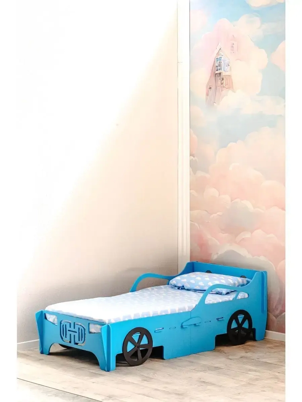 Кровать машина детская односпальная 140x70