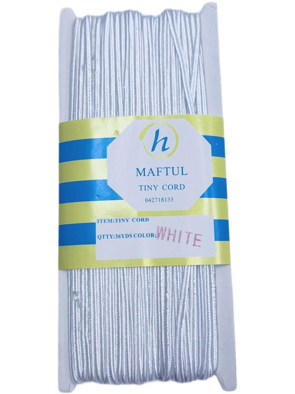 Сутаж атласный 1 уп - 32м цвет белый