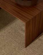 Litto Журнальный столик из шпона ореха с отделкой натурального цвета, 90 x 45 см