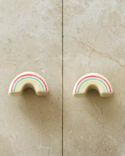 ZARA HOME НАБОР ДЕТСКИХ МЕБЕЛЬНЫХ РУЧЕК «РАДУГА» (2 ШТ.), РАЗНОЦВЕТНЫЙ