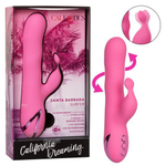 Розовый вибратор-кролик 24см с волновым движением ствола California Exotic Novelties Santa Barbara Surfer SE-4350-65-3