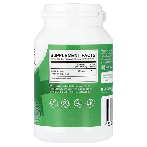 Conceive Plus, Утреннее облегчение, 500 мг, 60 капсул