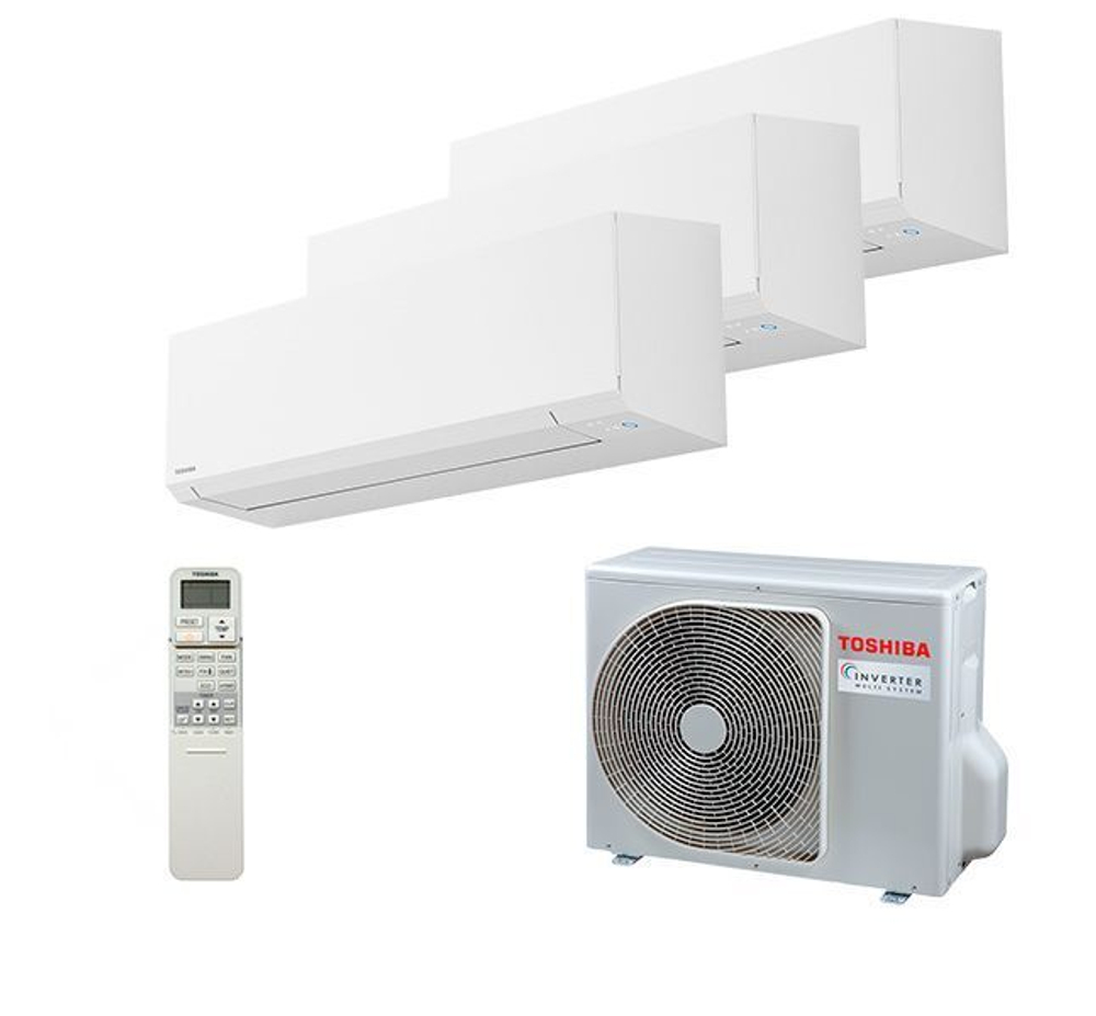 Мульти сплит-система Toshiba на 3 комнаты (20+20+35 кв.м.) SHORAI