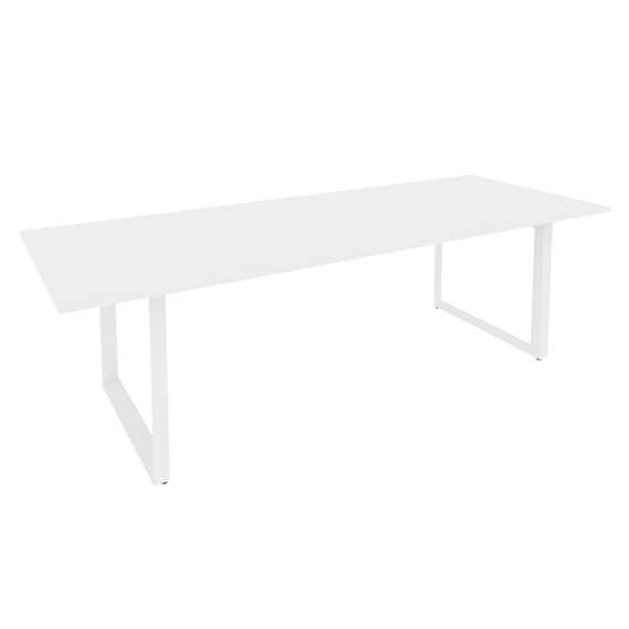 Onix Direct Стол переговорный на О-образном м/к O.MO-PRG-25 Белый Бриллиант/Металл Белый 2580*980*75