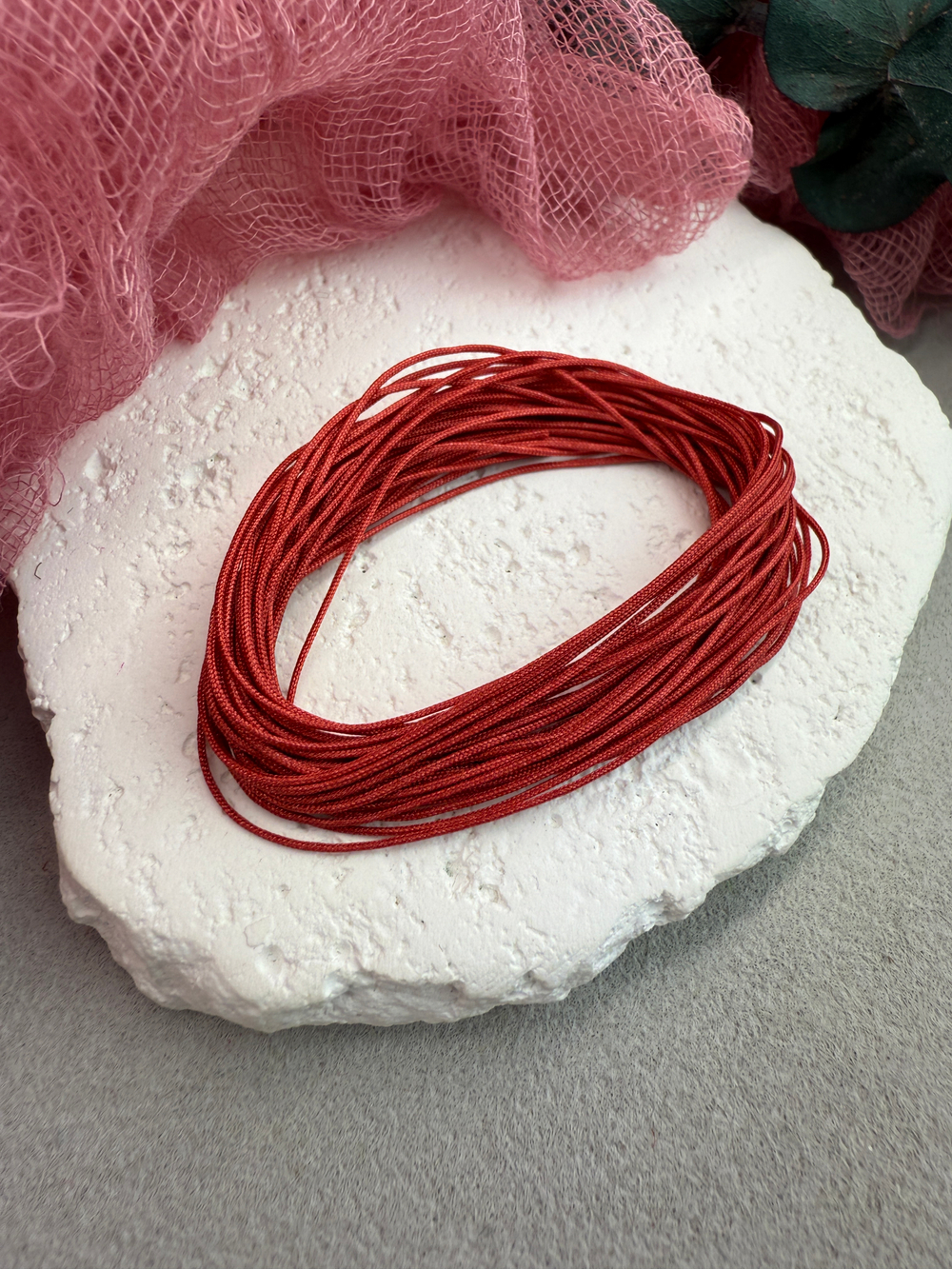 Шнур для плетения браслетов 0,6 мм, Кирпичный (5 м)