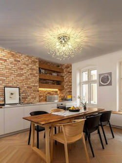 Люстра потолочная Lanbos, 7 ламп G9, 100 Вт LED, до 18 кв м, хром