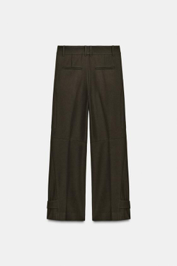 ZARA БРЮКИ КАРГО НА МОЛНИИ ZW COLLECTION LIMITED EDITION, ТЕМНЫЙ ХАКИ