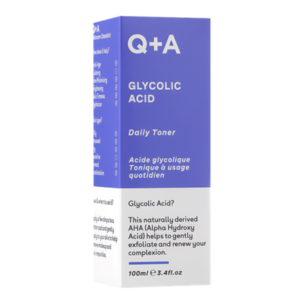 Очищающий тоник для лица с гликолевой кислотой Q+A Glycolic Acid Daily Toner, 100ml