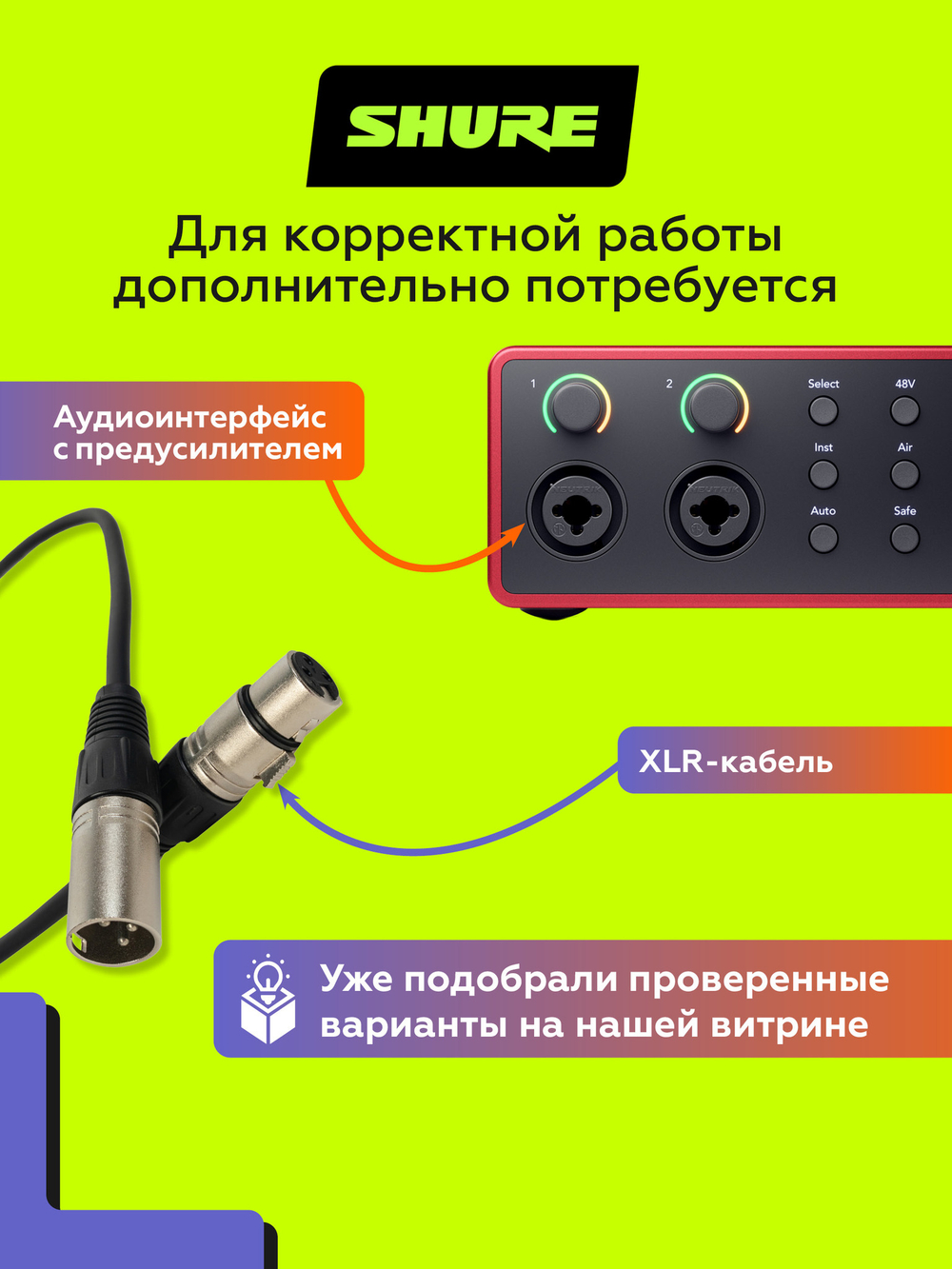 Студийный динамический микрофон Shure SM7B
