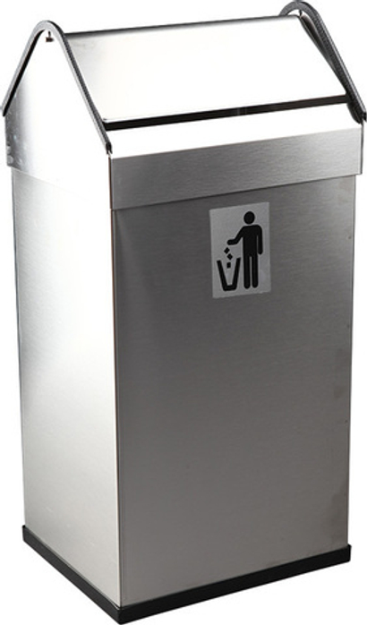 Контейнер для мусора с качающейся крышкой 40 л. нерж. сталь NOFER 14118.S матовый