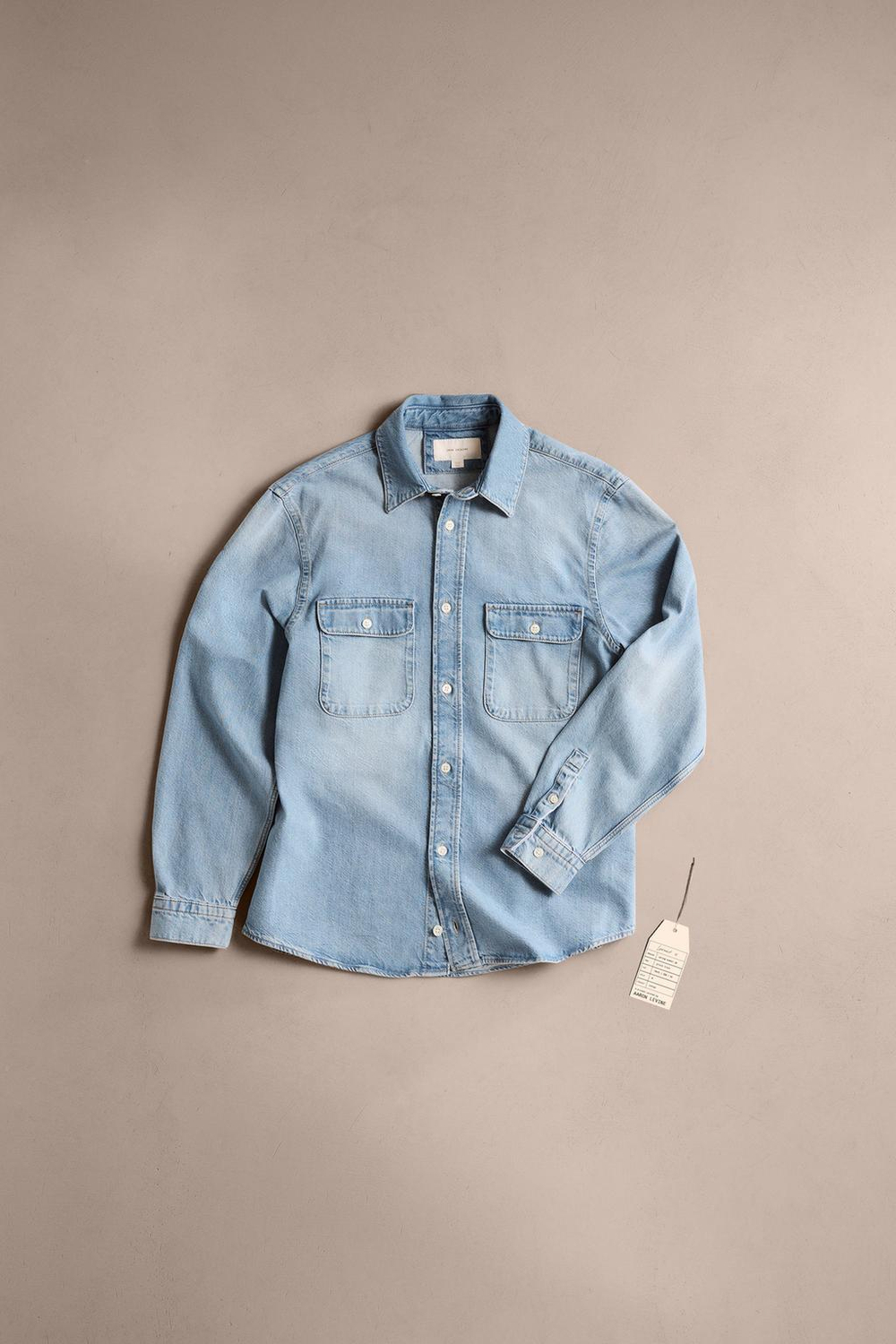 ZARА ДЖИНСОВАЯ РУБАШКА С КАРМАНАМИ, СИНИЙ