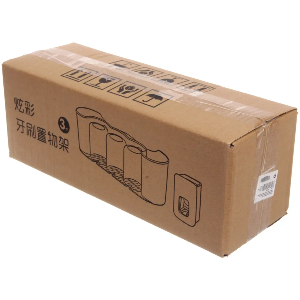 Подставка для умывальных принадлежностей «Универсальная» 3 стакана + дозатор для зубной пасты 6292-2