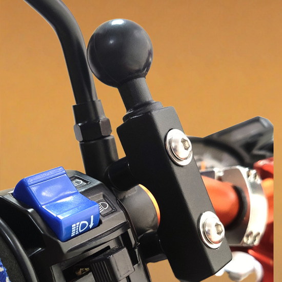 Держатель боковой на руль или бачок типоразмер B шар 1 дюйм алюминий