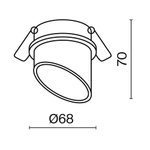Встраиваемый светильник Technical DL044-01-GU10-W
