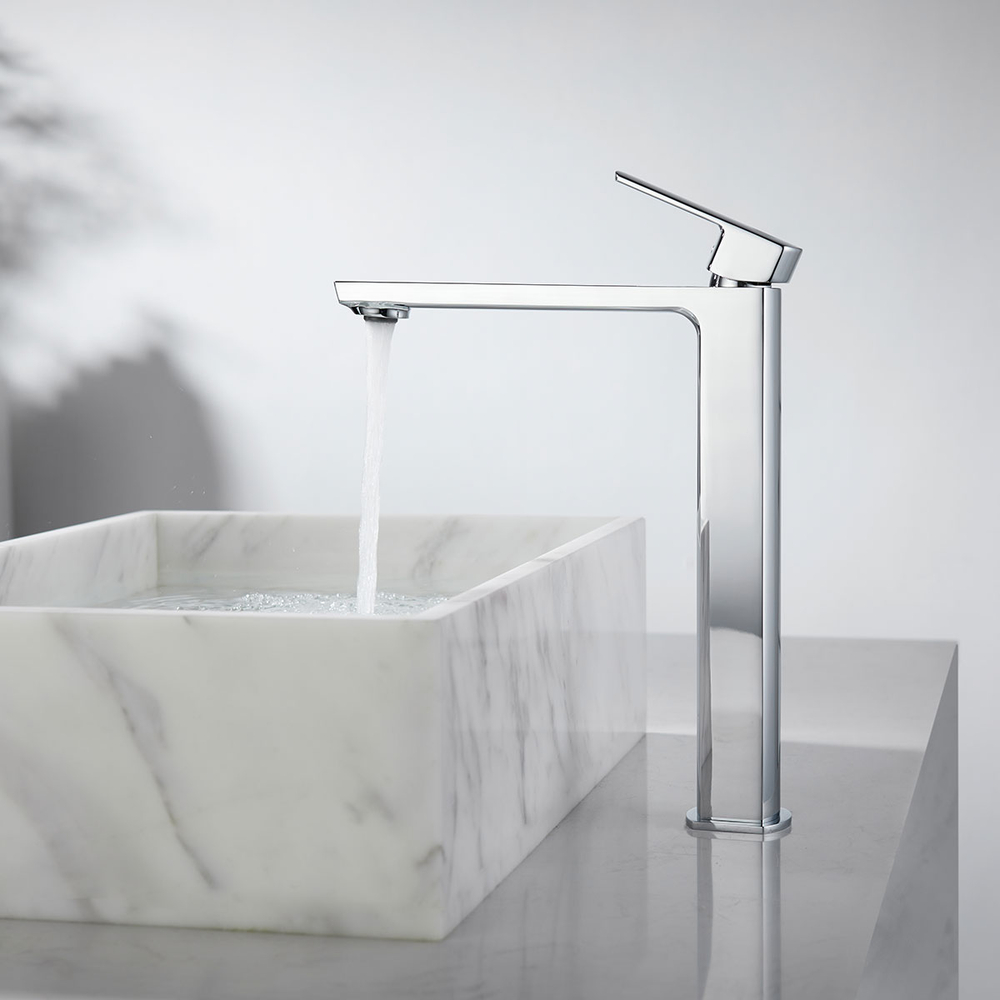 Смеситель для накладной раковины Vincea Next VBF-1N2CH однорычажный, хром