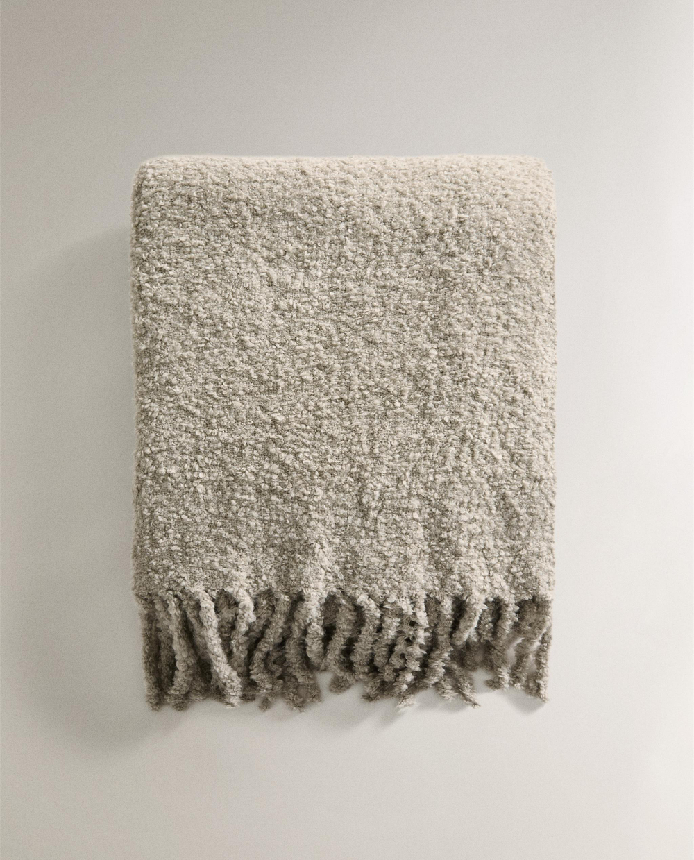 Zara Home плед из полиэстера, серый, 140x190 см