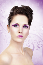 Чёрные накладные ресницы Deluxe с фиолетовым колором (Цвет: черный)