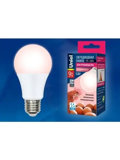 Лампа светодиодная для птиц cпектр яйценоскости A60-9W-SCEP