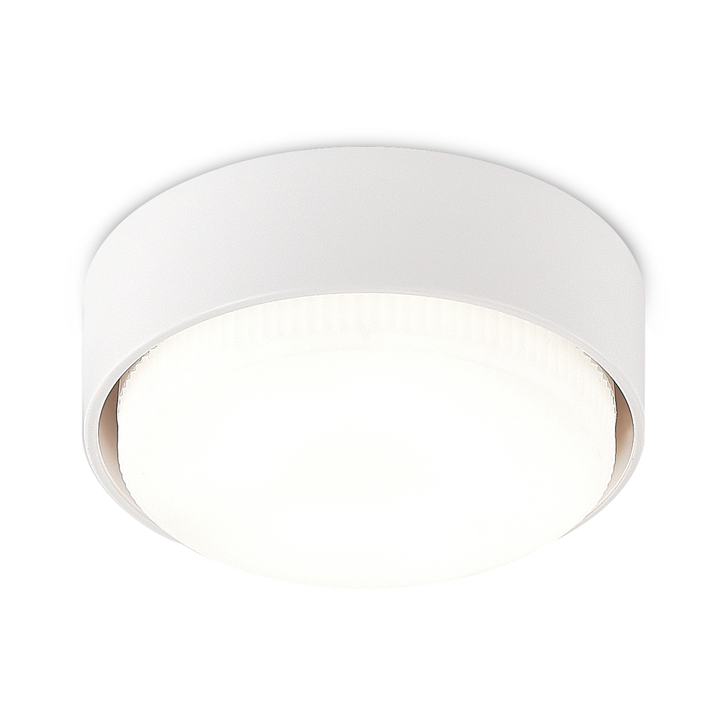 Светильник накладной,  белый,  D83xH24, 3 мм,  под лампу GX53,  IP20