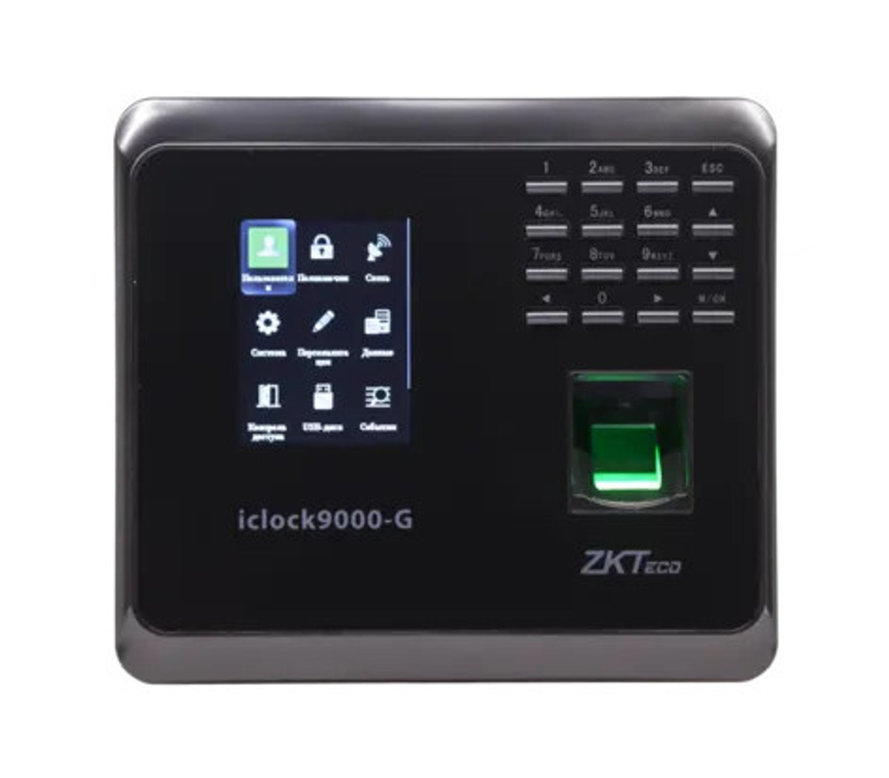ZKTeco iClock9000-G [EM] Wi-Fi, биометрический терминал учета рабочего времени со сканером отпечатков пальцев и GPRS