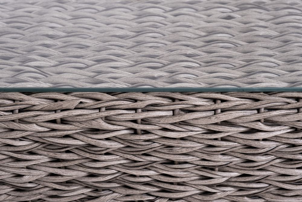 "Капучино Сингл" лаунж-зона из искусственного ротанга (гиацинт), цвет серый