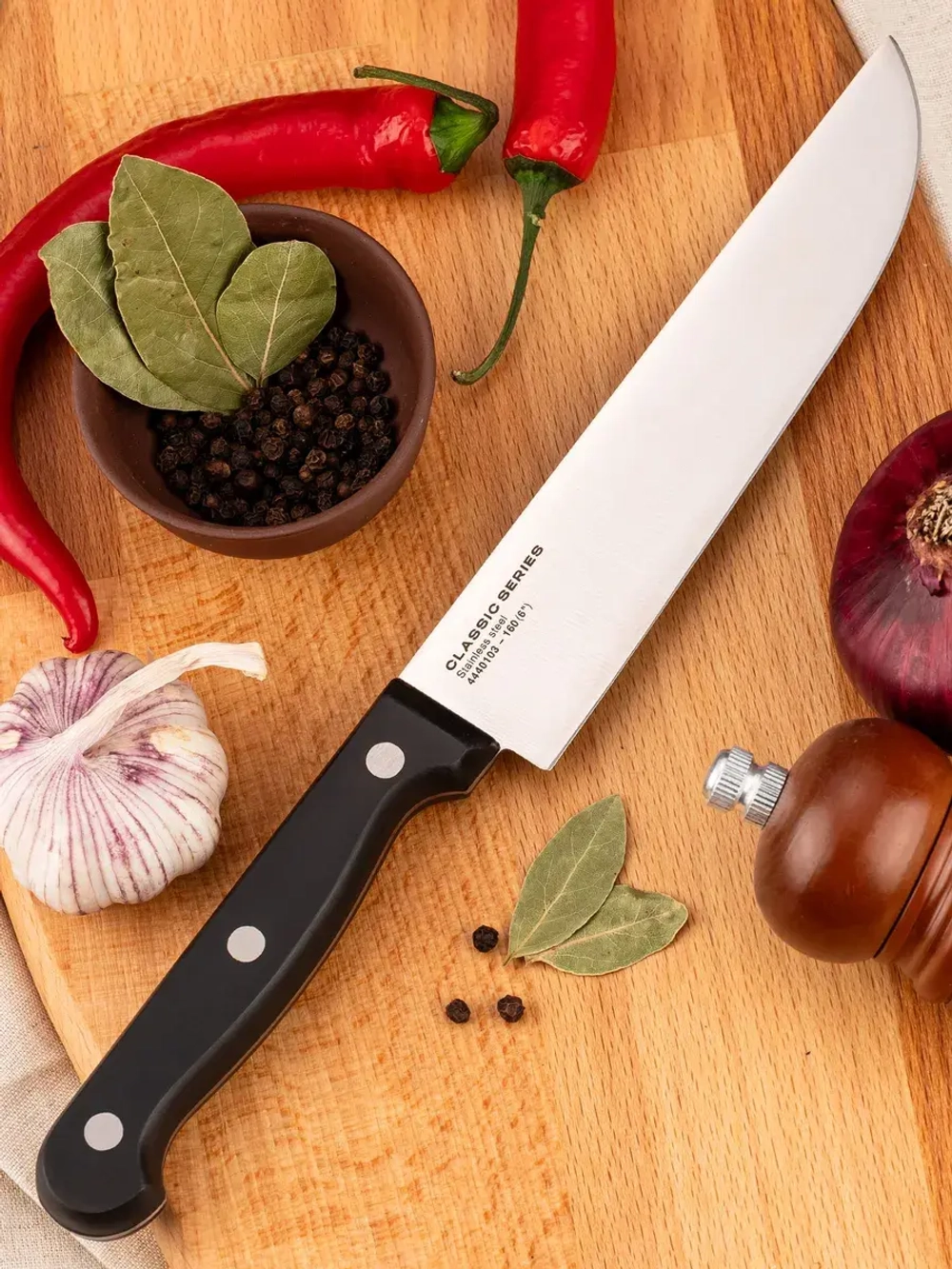 Нож кухонный Jolly Kitchen Classic, 160 мм, черный