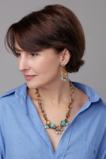 HMG 1325 Blue Апатит Серьги арт.1190