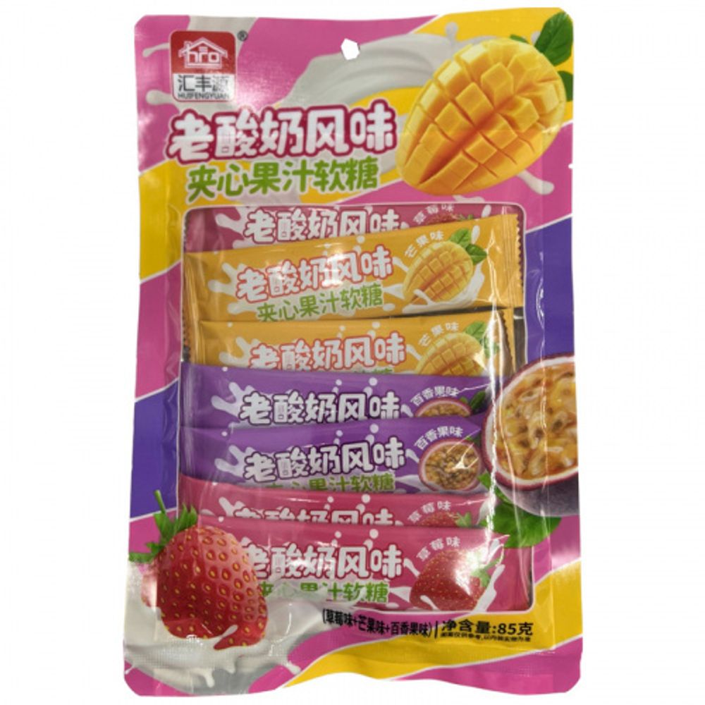 Конфеты HUIFENGYUAN вкус фруктового ассорти 85г