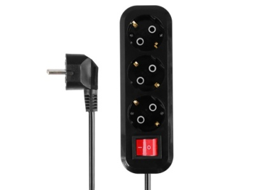 Удлинитель 3 гнезда евророзетка 3м ЕРМАК (40шт/кор)