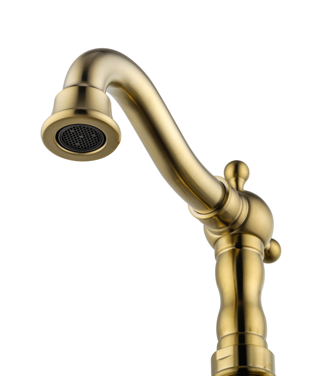Смеситель для раковины WONZON & WOGHAND RETRO, Брашированное золото (WW-88139020-BG)