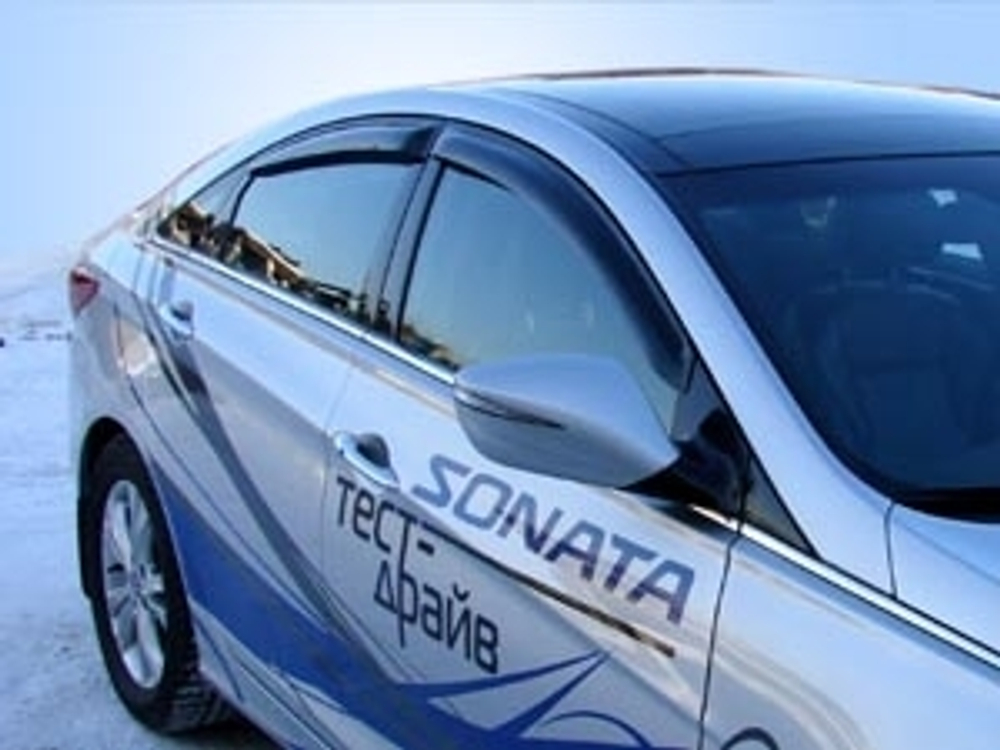 Дефлекторы боковых окон SIM для Hyundai Sonata (2010-2015) арт.SHYSON1032