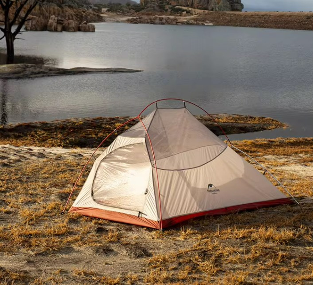 Палатка Naturehike Cloud Up 2-местная, алюминиевый каркас, оранжевая, артикул NH17T001-T-TOR