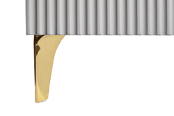 Комод с тремя ящиками 74x40x75см Garda Decor Doria белый с золотом